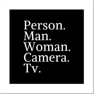 person man woman camera tv Posters and Art